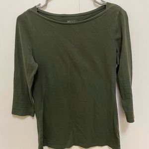 Merona olive 3/4 sleeve shirt